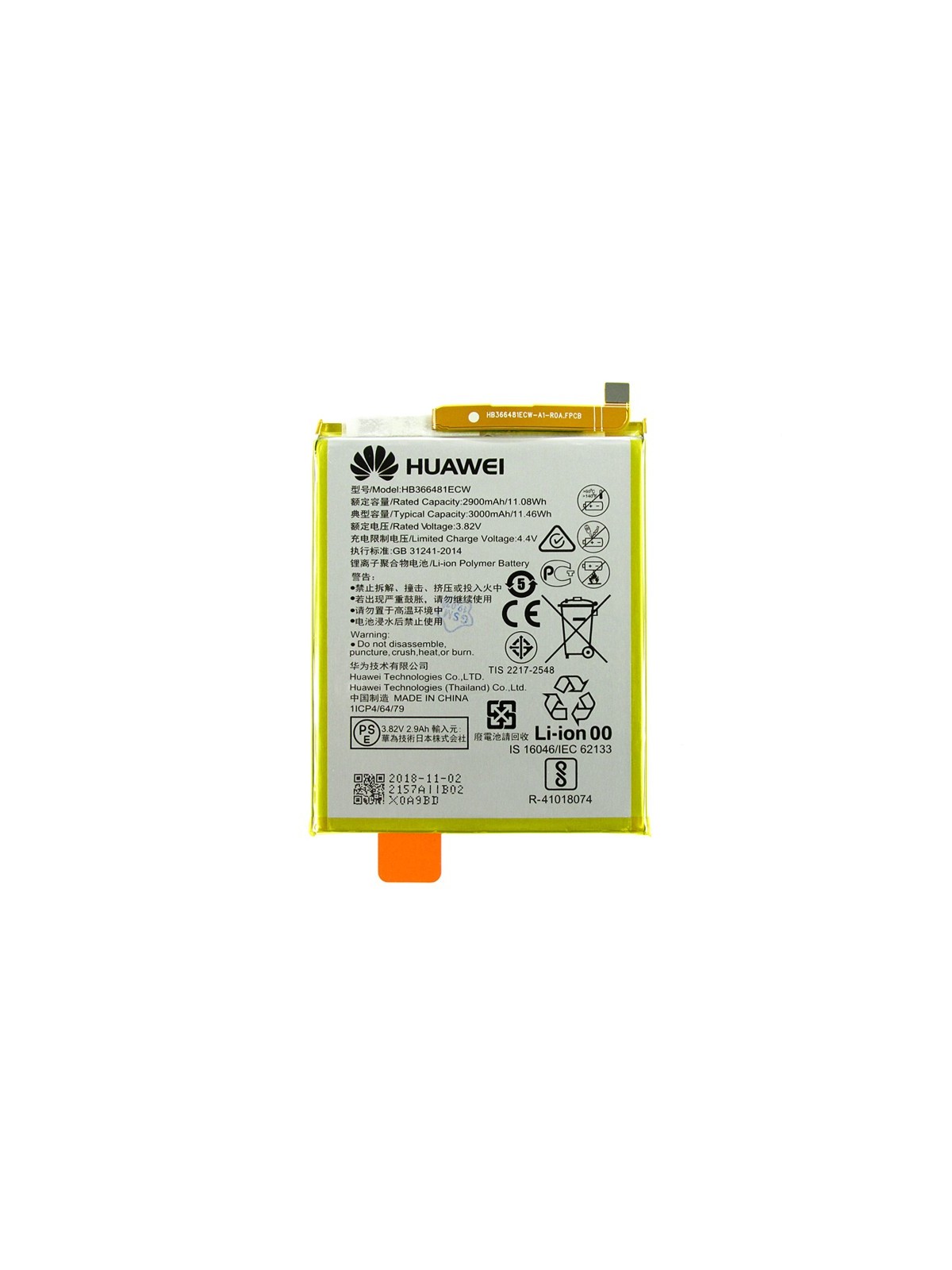 Anne-L21 BATERIA HB366481ECW 2900MAH 24022368 HUAWEI P20 Lite