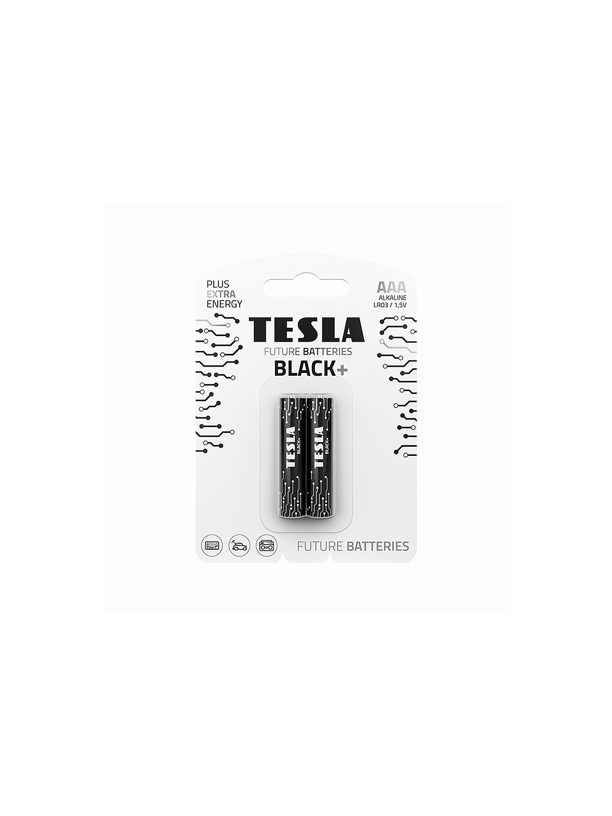 BATERIA TESLA AAA BLACK+ [2 SZT.]