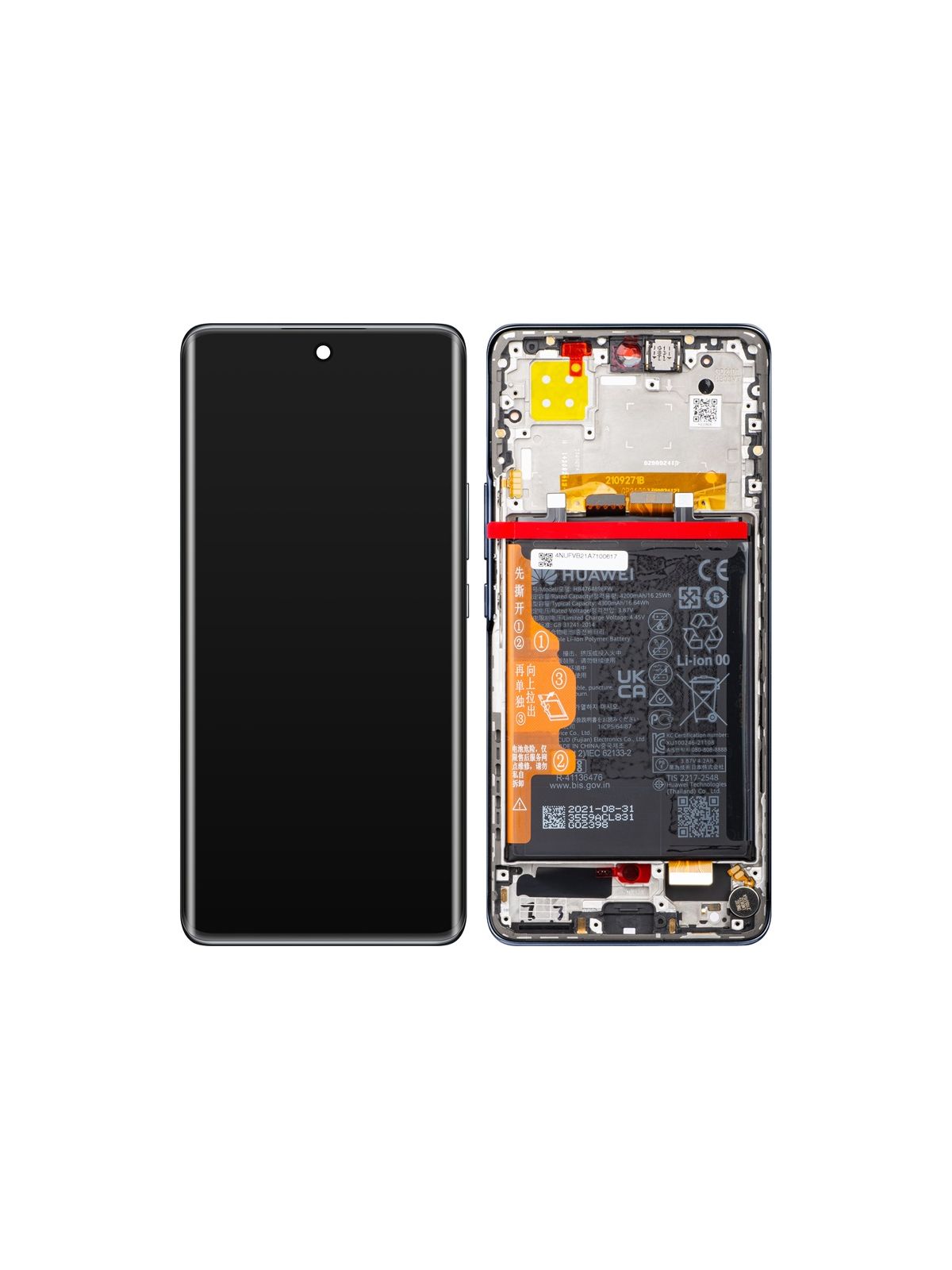 NottinghamN-AL00B OBUDOWA PRZEDNIA+LCD+TP+BATERIA black 02354NUJ HUAWEI Nova 9